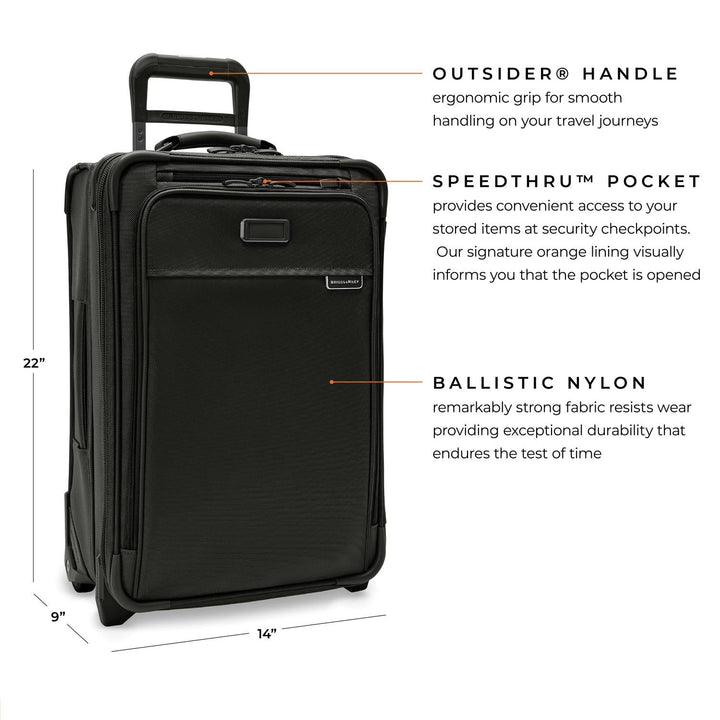 22 Inch 2-wheel Carry-on / Black