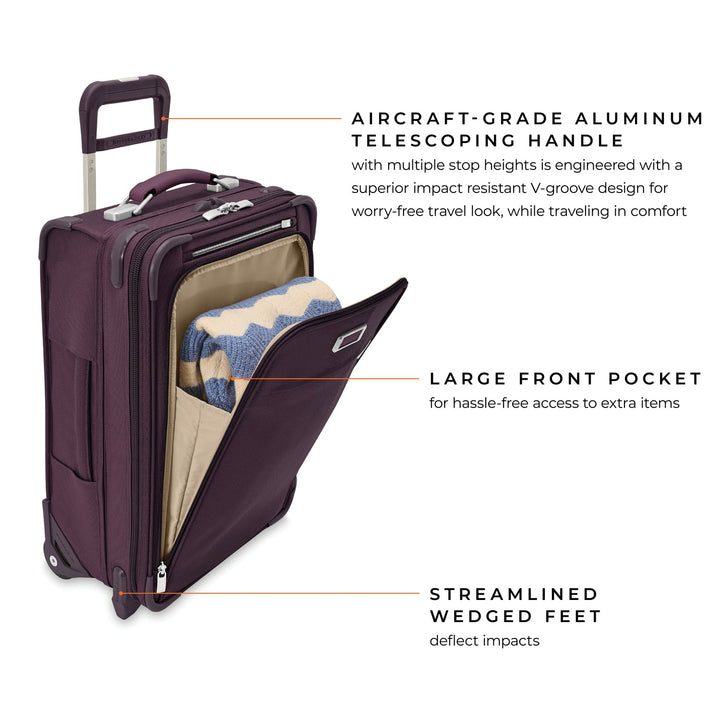 22 Inch 2-wheel Carry-on / Plum