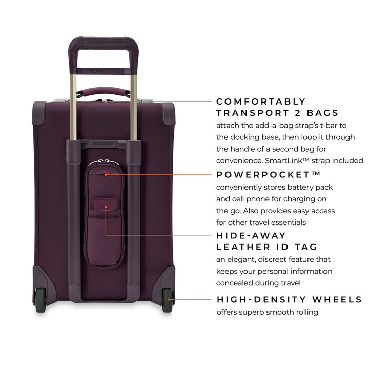 22 Inch 2-wheel Carry-on / Plum