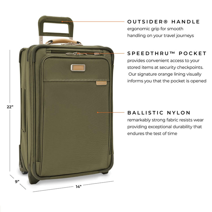 22 Inch 2-wheel Carry-on / Olive