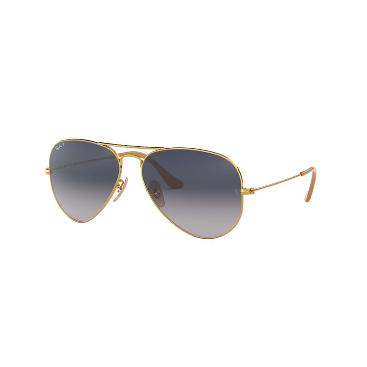 XL (58mm) / Gold / Polarized Blue/Grey Gradient