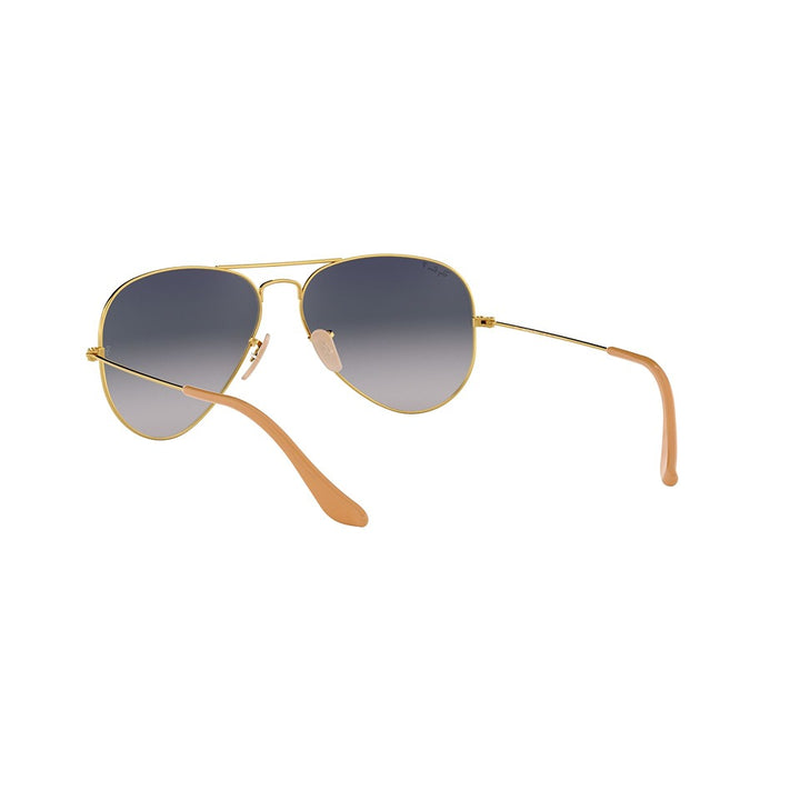 XL (58mm) / Gold / Polarized Blue/Grey Gradient