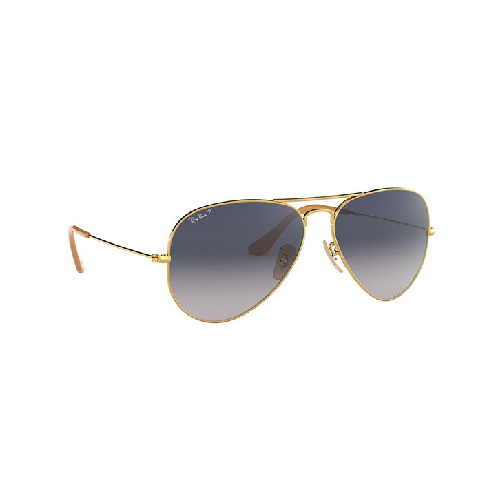 XL (58mm) / Gold / Polarized Blue/Grey Gradient