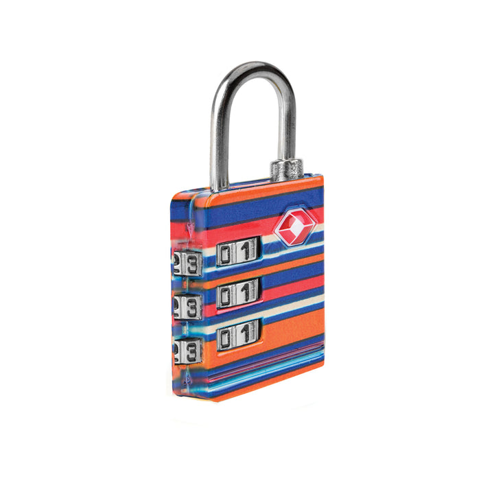 TSA Luggage Lock / Coral Stripe