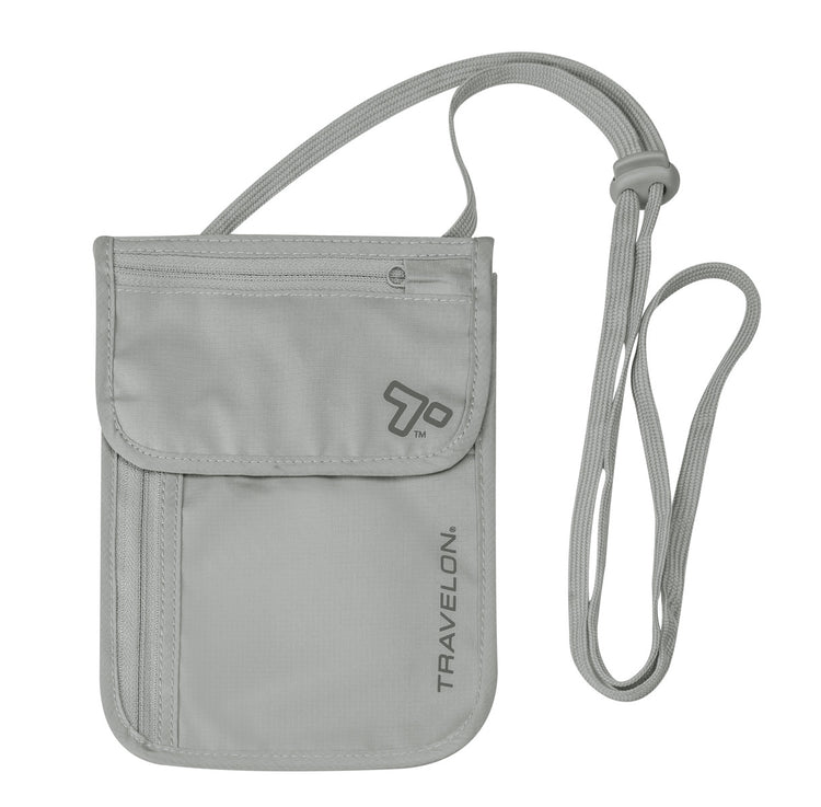 RFID Blocking Neck Pouch / Gray