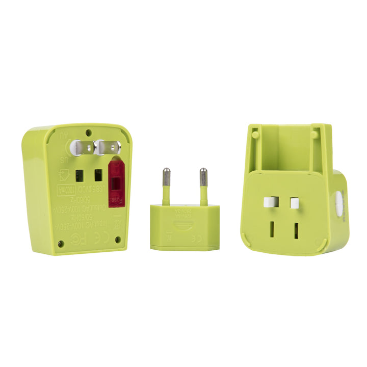 Universal Adapter/USB Charger / Lime