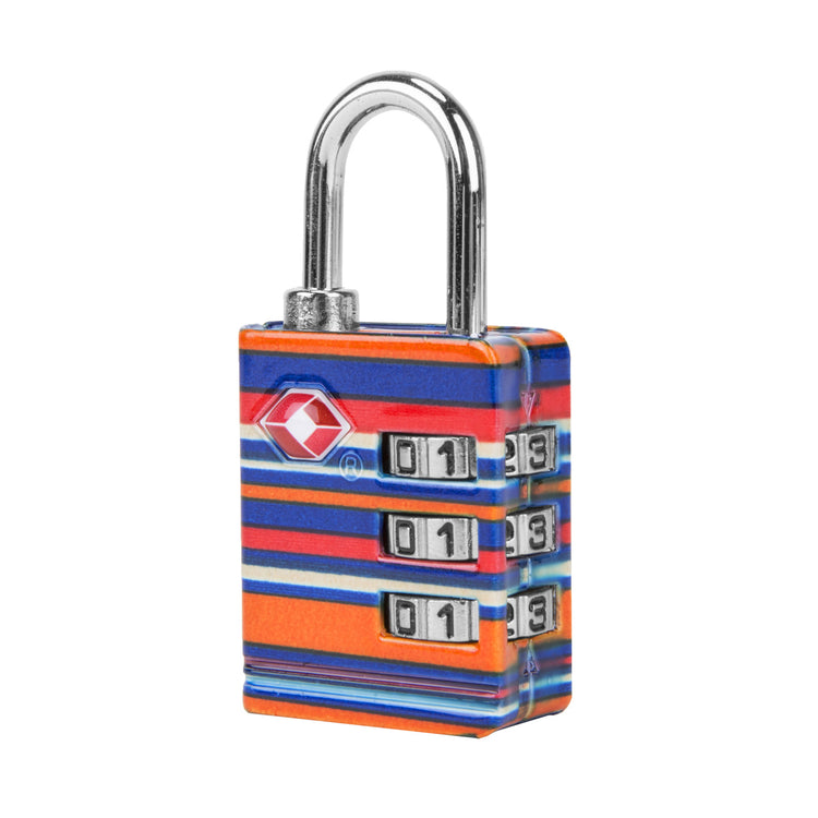 TSA Luggage Lock / Coral Stripe