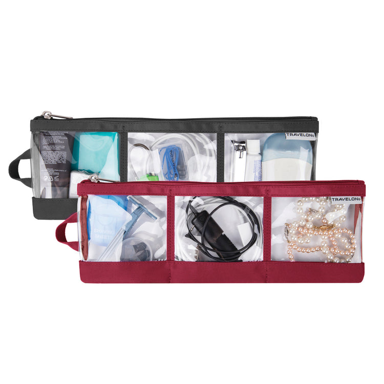 Accessory Organizer, 2-set / Black/Cranberry