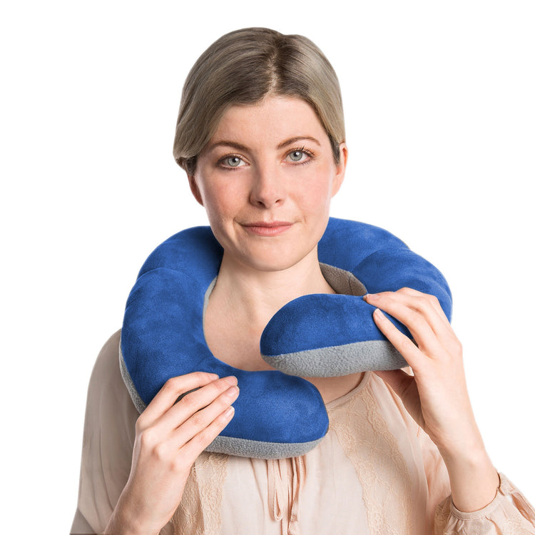 Deluxe Neck Pillow / Cobalt/Gray