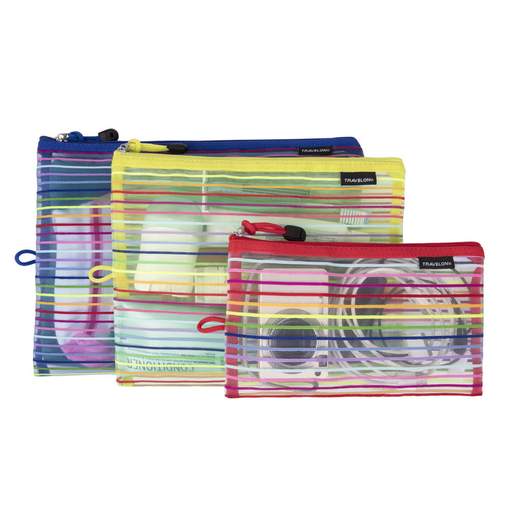 Mesh Pouches, 3-set / Assorted