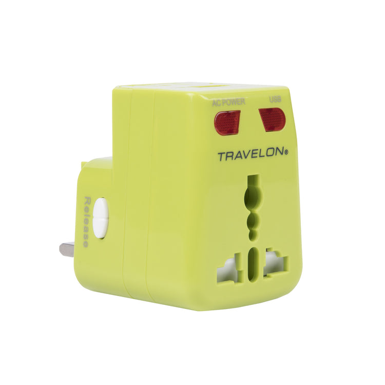 Universal Adapter/USB Charger / Lime