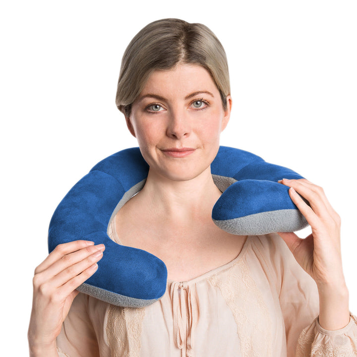 Deluxe Neck Pillow / Cobalt/Gray