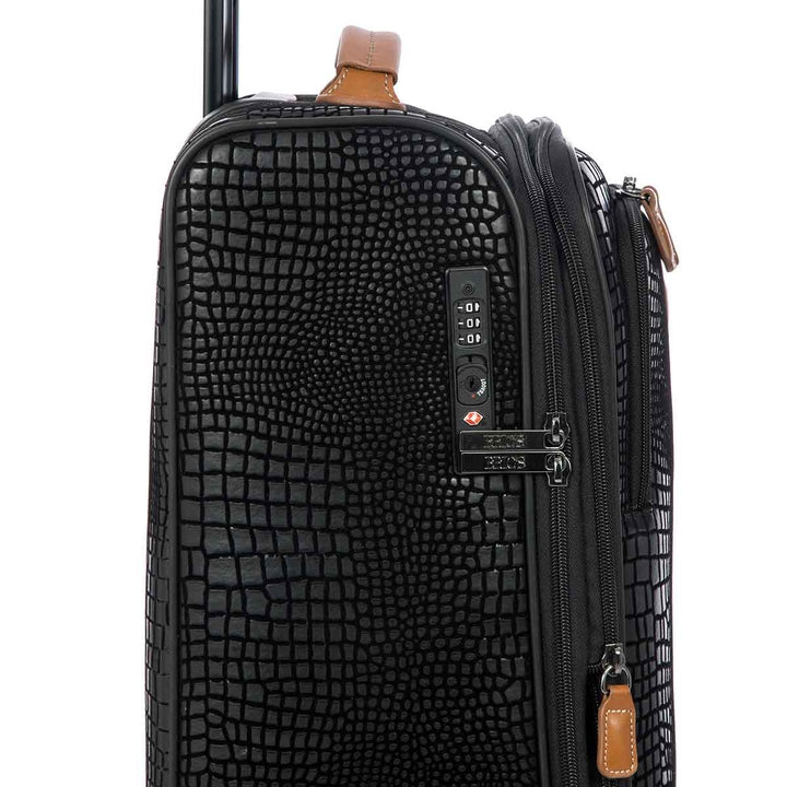 21 Inch Carry-on Spinner / Black/Cognac