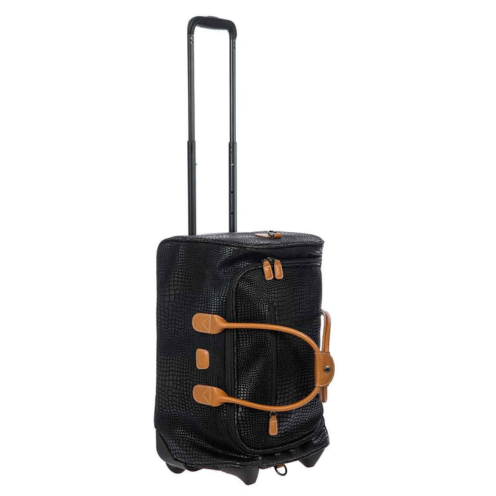 21 Inch Carry-on Rolling Duffel / Black/Cognac