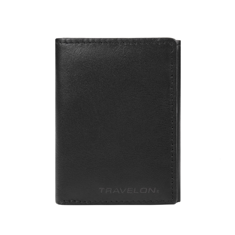 Leather Trifold Wallet / Black