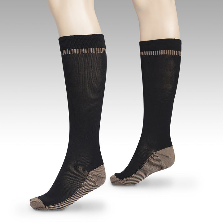 Copper Compression Socks L / Black