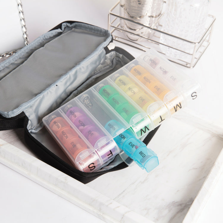 Pill Organizer w/ Carry Case / Black